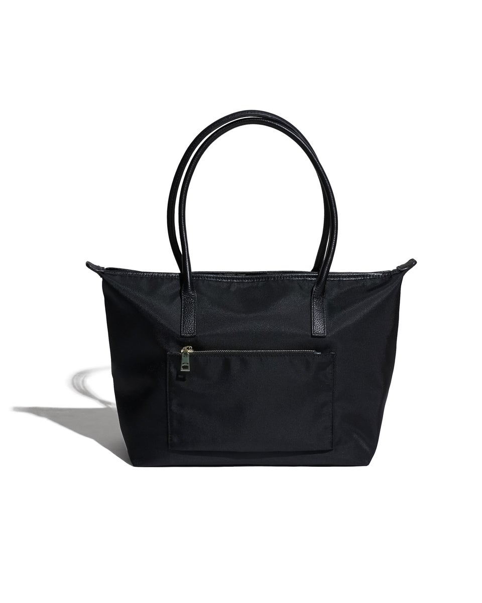 【撥水】トートバッグ　ブラック Jantzen撥水生地×シュリンクレザートートバッグ | KOSUGI ONLINE SHOP