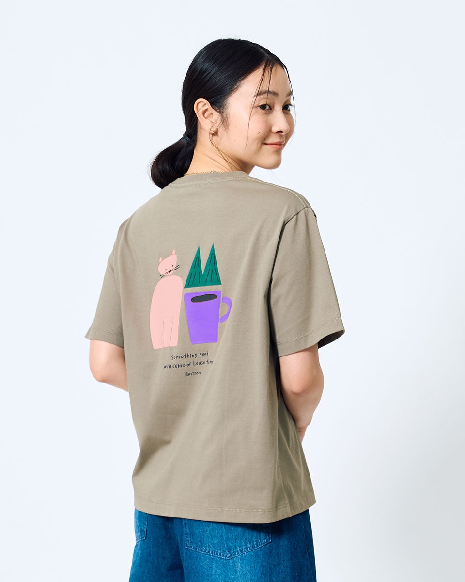 JantzenコラボTシャツ×killdisco森とコーヒーと猫Tシャツ [吸水速乾/UV