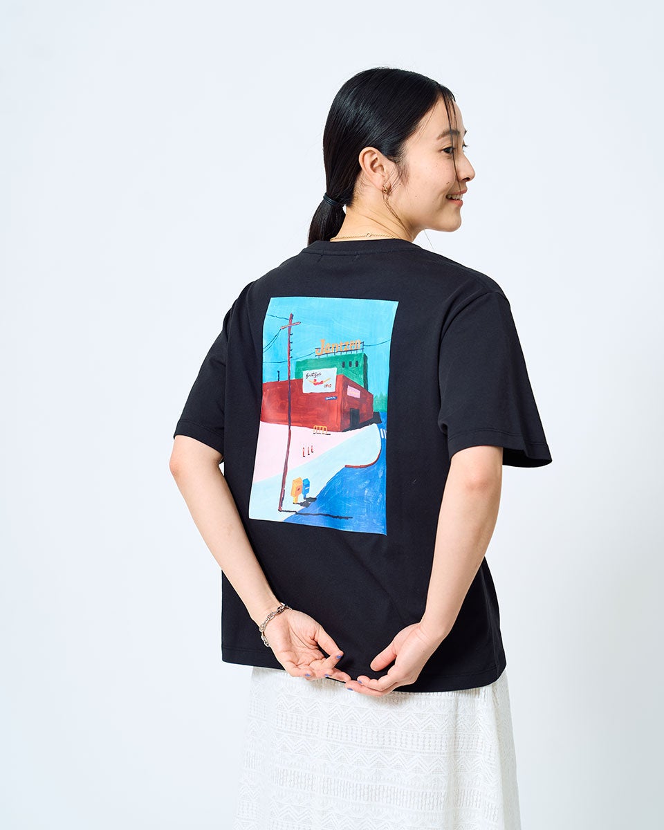 JantzenコラボTシャツ×辰巳菜穂 ポートランドバックプリントT [吸水速