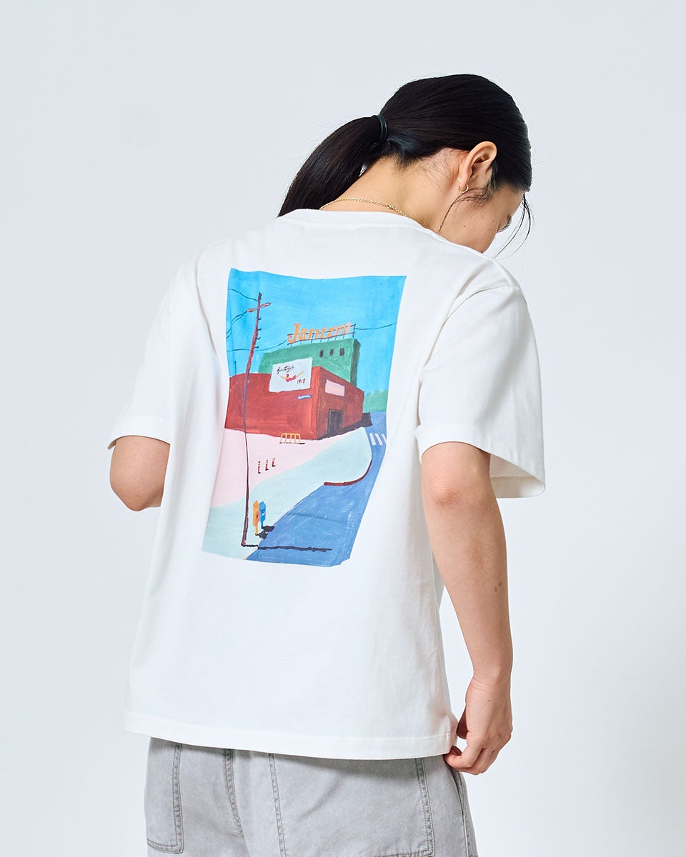 JantzenコラボTシャツ×辰巳菜穂 ポートランドバックプリントT [吸水速