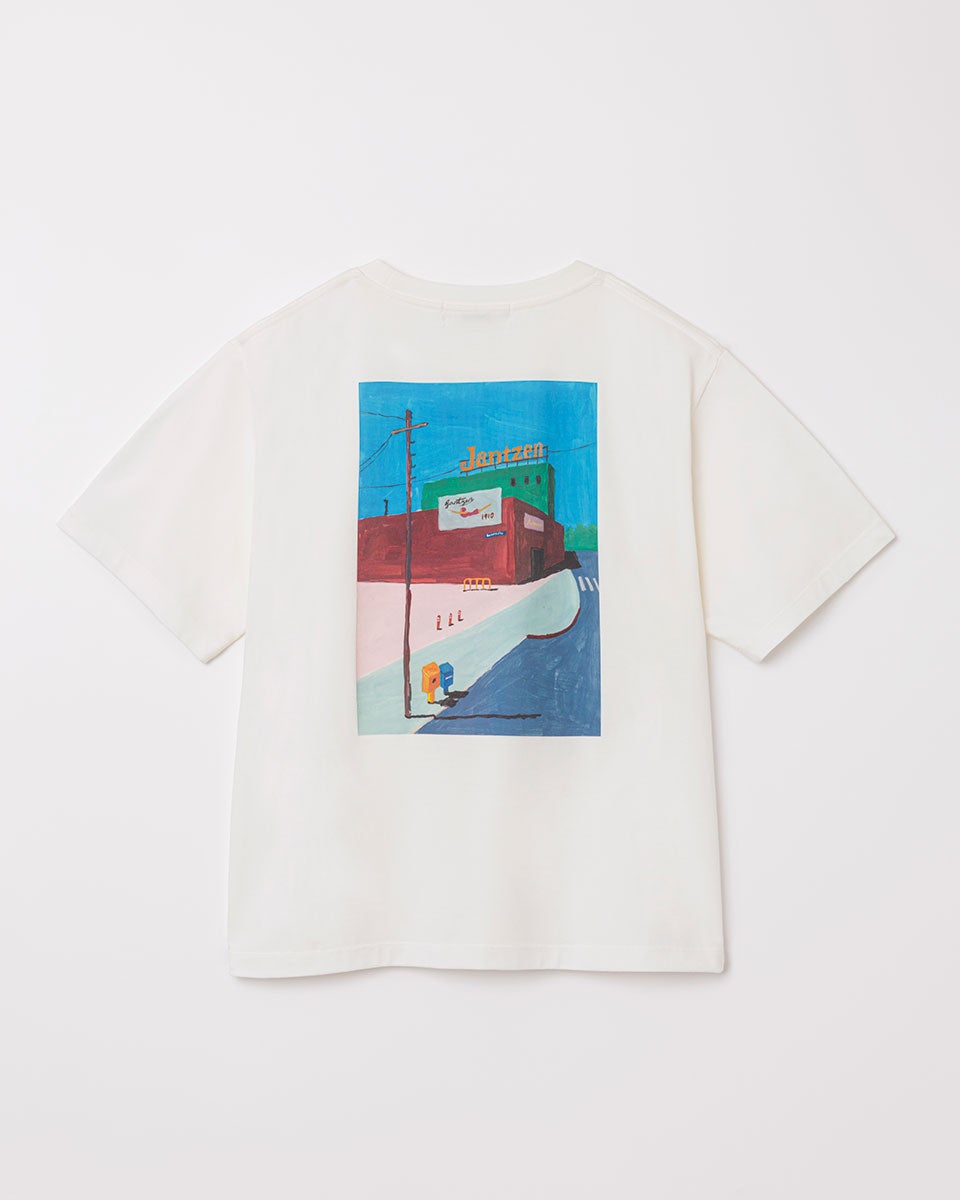 JantzenコラボTシャツ×辰巳菜穂 ポートランドバックプリントT [吸水速