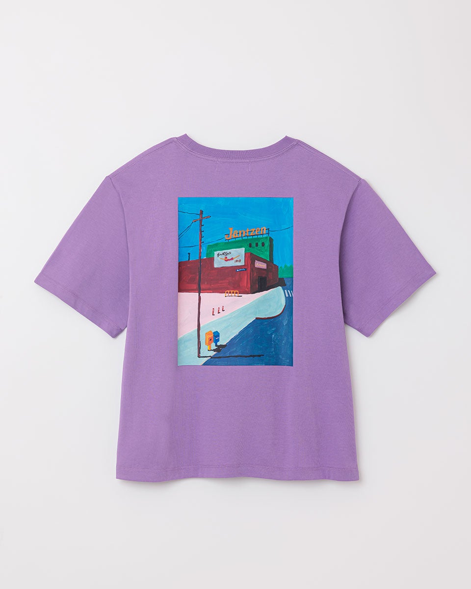 ツボツボ Tシャツ JantzenコラボTシャツ×辰巳菜穂 ポートランドバックプリントT [吸水速