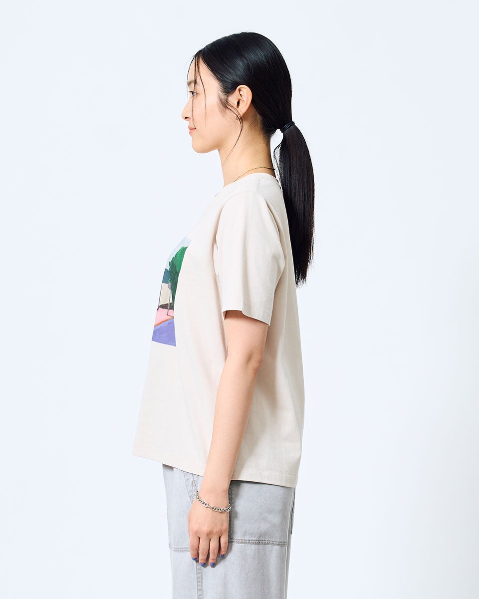 JantzenコラボTシャツ×辰巳菜穂 ポートランドフロントプリントT [吸水