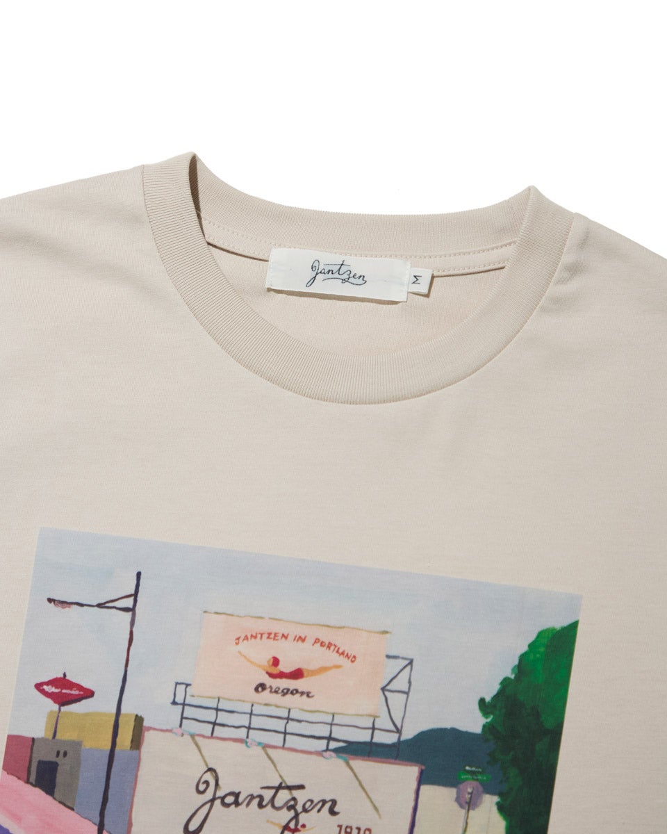 JantzenコラボTシャツ×辰巳菜穂 ポートランドフロントプリントT [吸水