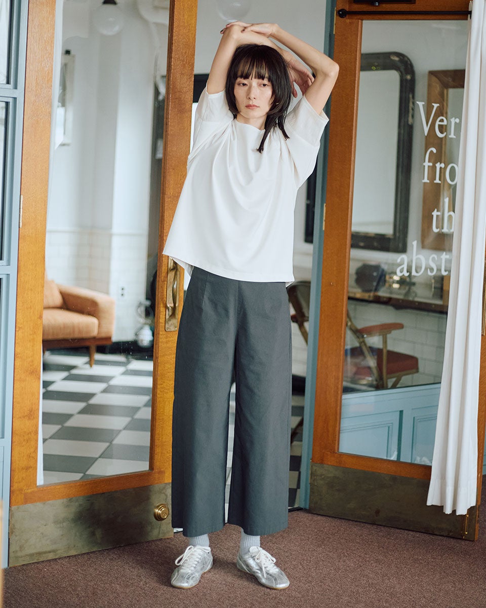 hhjh様　ワイドパンツM Jantzen麻混ハイパーストレッチワイドパンツ[接触冷感] | KOSUGI