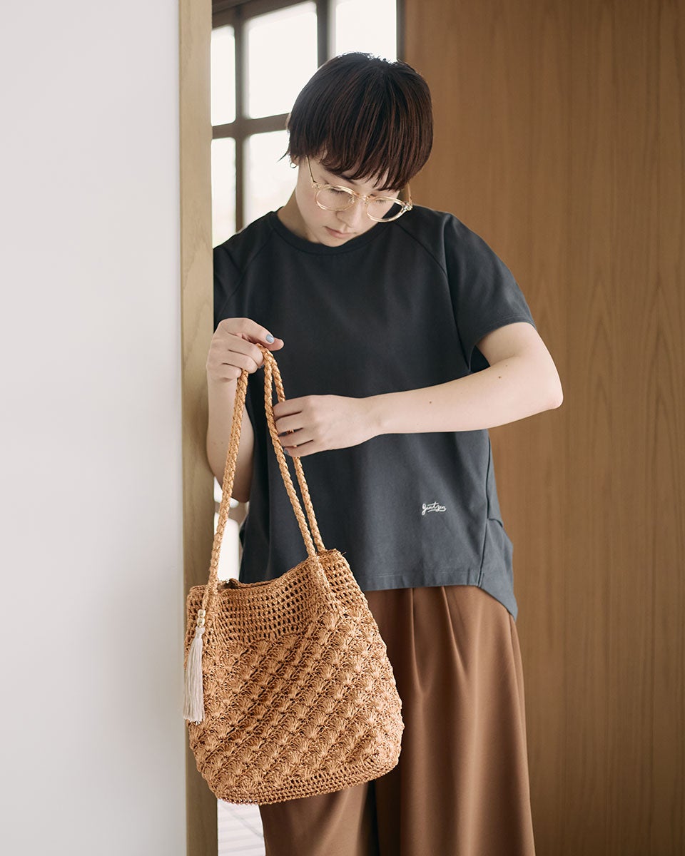 Jantzenメタリック柄編みロングハンドルトートバッグ | KOSUGI ONLINE SHOP