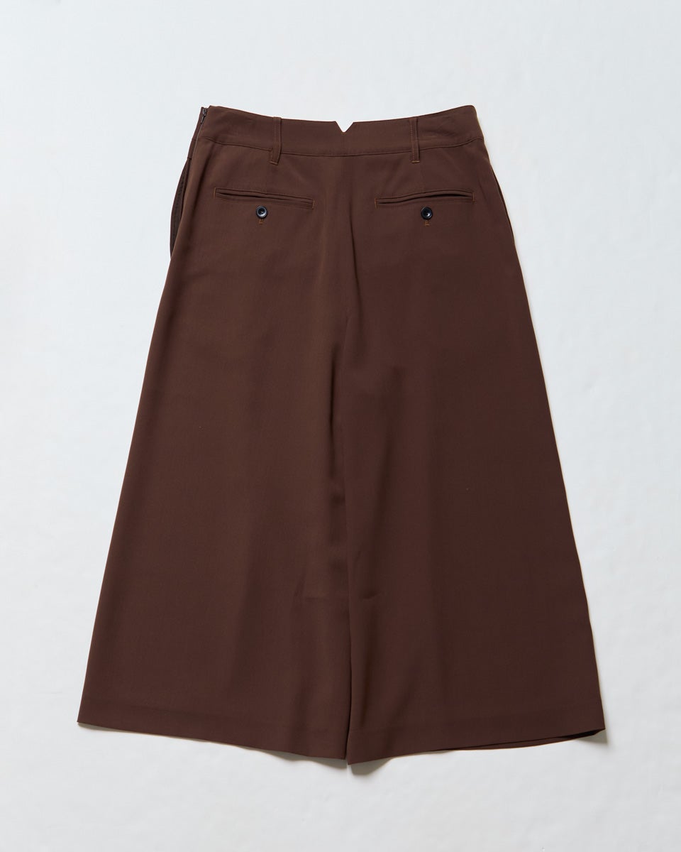 morphose メタモルフォーゼ ヨーク切替リボンコート ブラウン Marisa Graceフロントボックスプリーツパンツ | KOSUGI ONLINE SHOP
